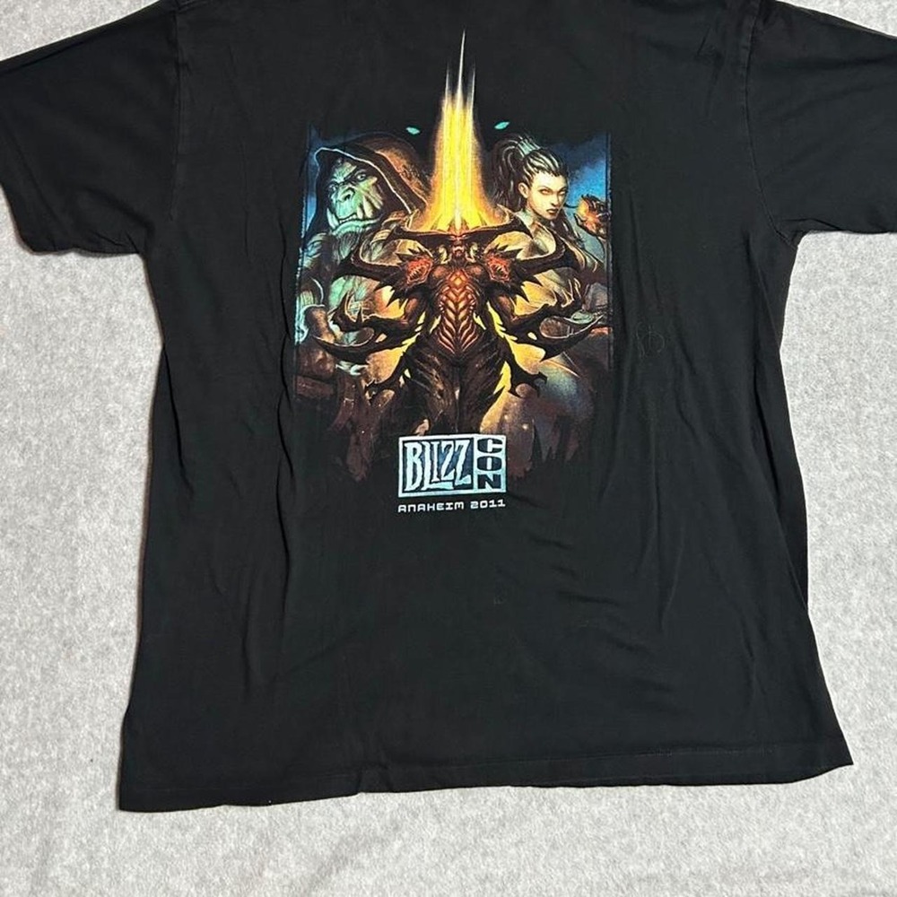 Blizzcon 2011 T Shirt Mens Large Black Blizzard Gaming Convention Anaheim